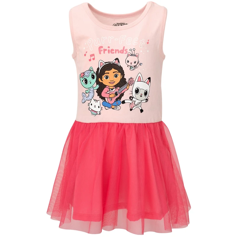 Gabby's Dollhouse Toddler Girls Dreamworks Cakey Cat Gabby Kitty Fairy Tulle Dress