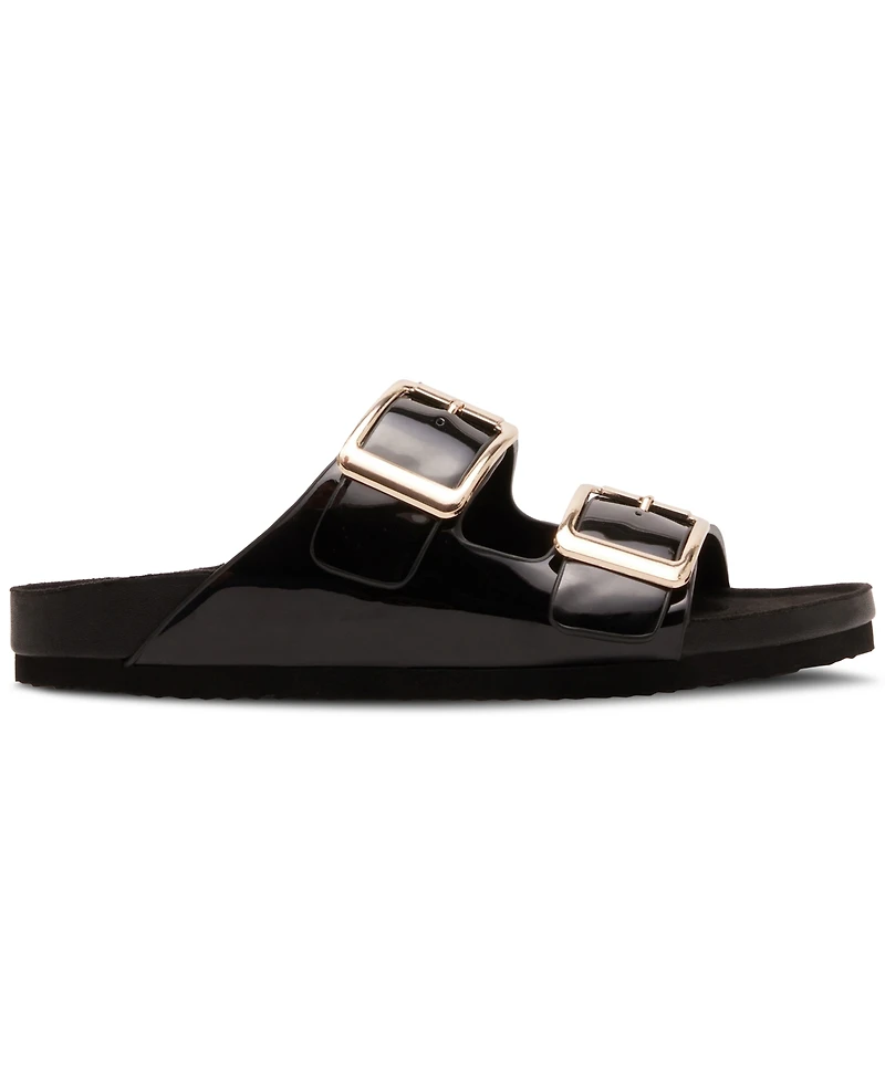 Madden Girl Bodie Buckle Footbed Slide Sandals