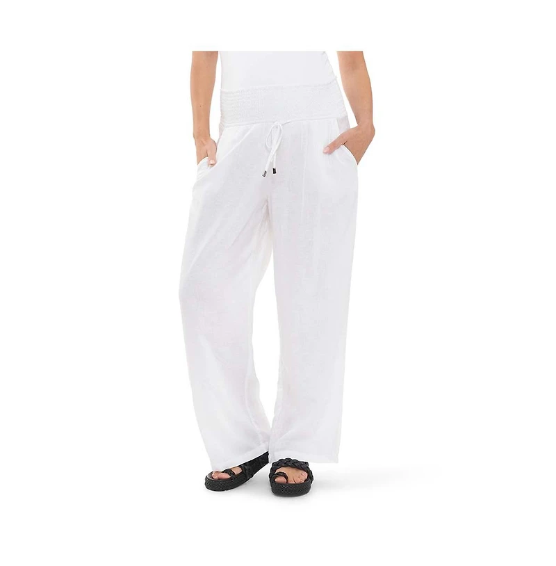 Ripe Maternity Indi Wide Leg Linen Pant White