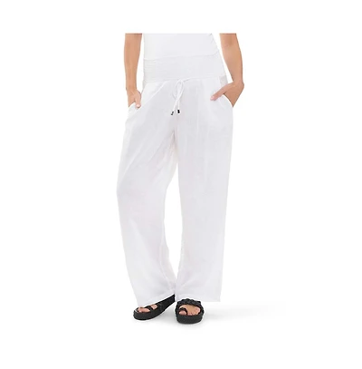 Ripe Maternity Indi Wide Leg Linen Pant White