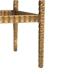 Rosemary Lane 37" x 12" x 28" Marble Gold-Tone Metal Legs Console Table