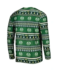 Men's Concepts Sport Green Colorado State Rams Swivel Long Sleeve T-shirt and Pants Sleep Set