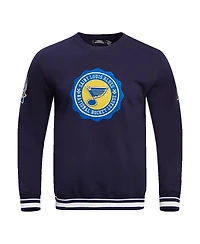 Men's Pro Standard Navy St. Louis Blues Crest Emblem Pullover Sweatshirt
