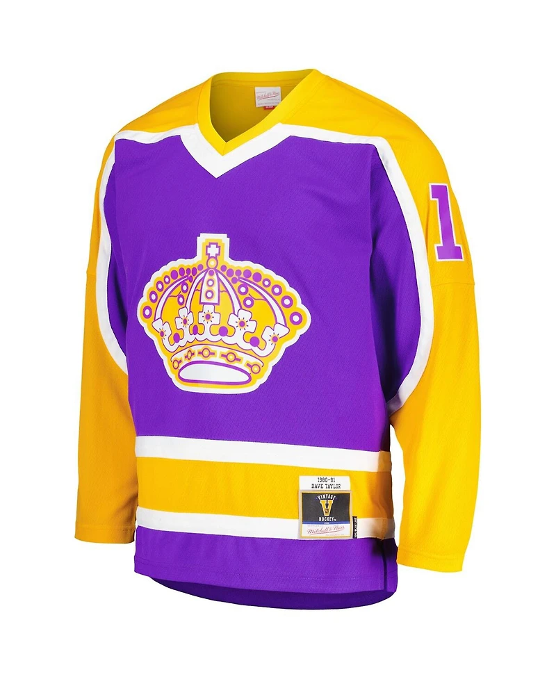 Men's Mitchell & Ness Dave Taylor Purple Los Angeles Kings 1980/81 Blue Line Player Jersey