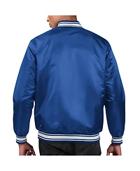 Men's Starter Royal Indianapolis Colts Locker Room Satin Varsity Full-Snap Jacket
