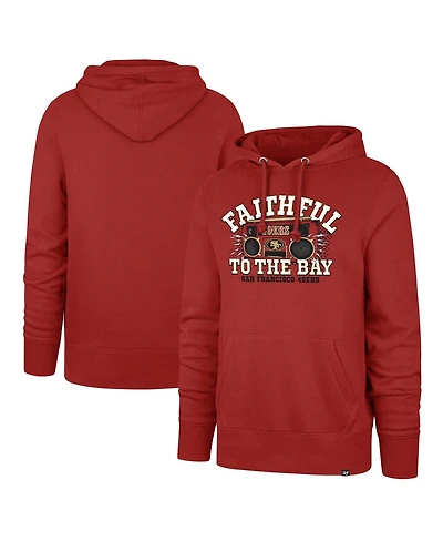 Men's '47 Brand Scarlet San Francisco 49ers Faithful to the Bay Regional Headline Pullover Hoodie