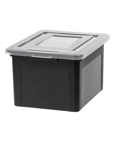 Iris Usa File Box File Organizer Plastic File Box for Letter/Legal File, Bpa-Free Plastic Storage Bin Tote Organizer with Durable and Secure Latching