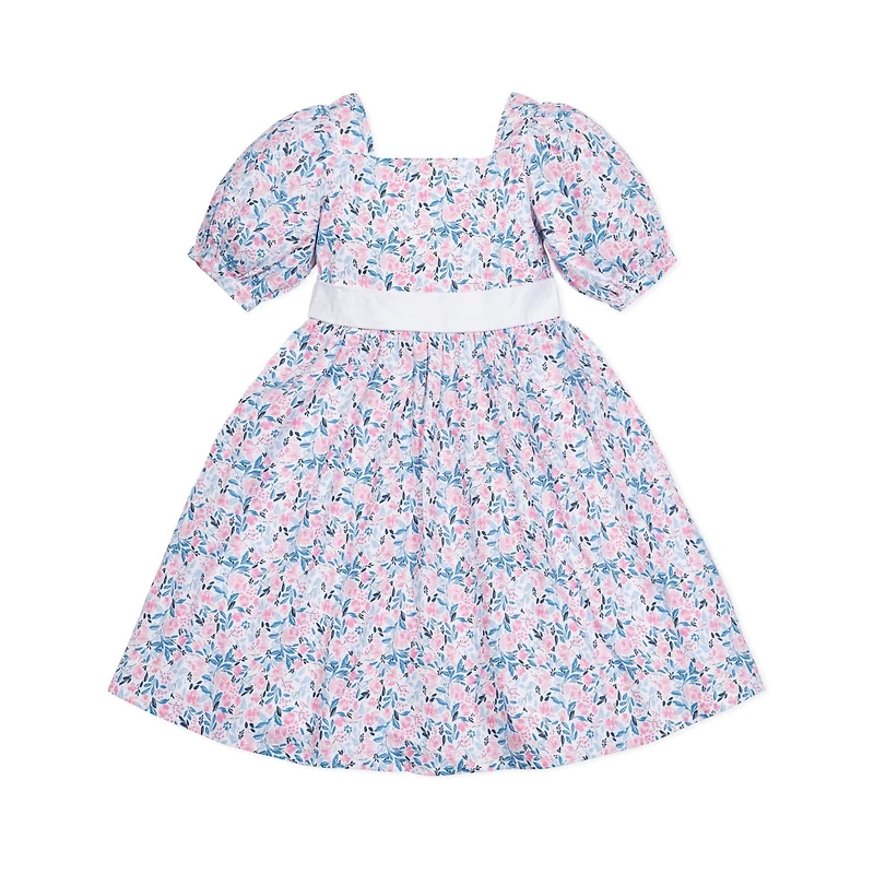 Hope & Henry Girls' Short Sleeve Puff Party Dress