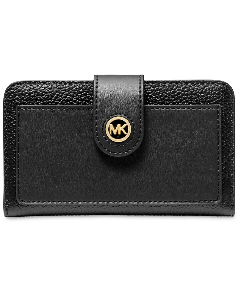 Michael Kors Charm Medium Tab Pocket Leather Bifold Wallet