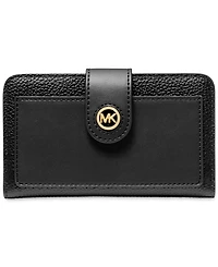 Michael Kors Charm Medium Tab Pocket Leather Bifold Wallet