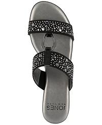 Jones New York Women's Eanna Ornamented Double Band Dress Sandals