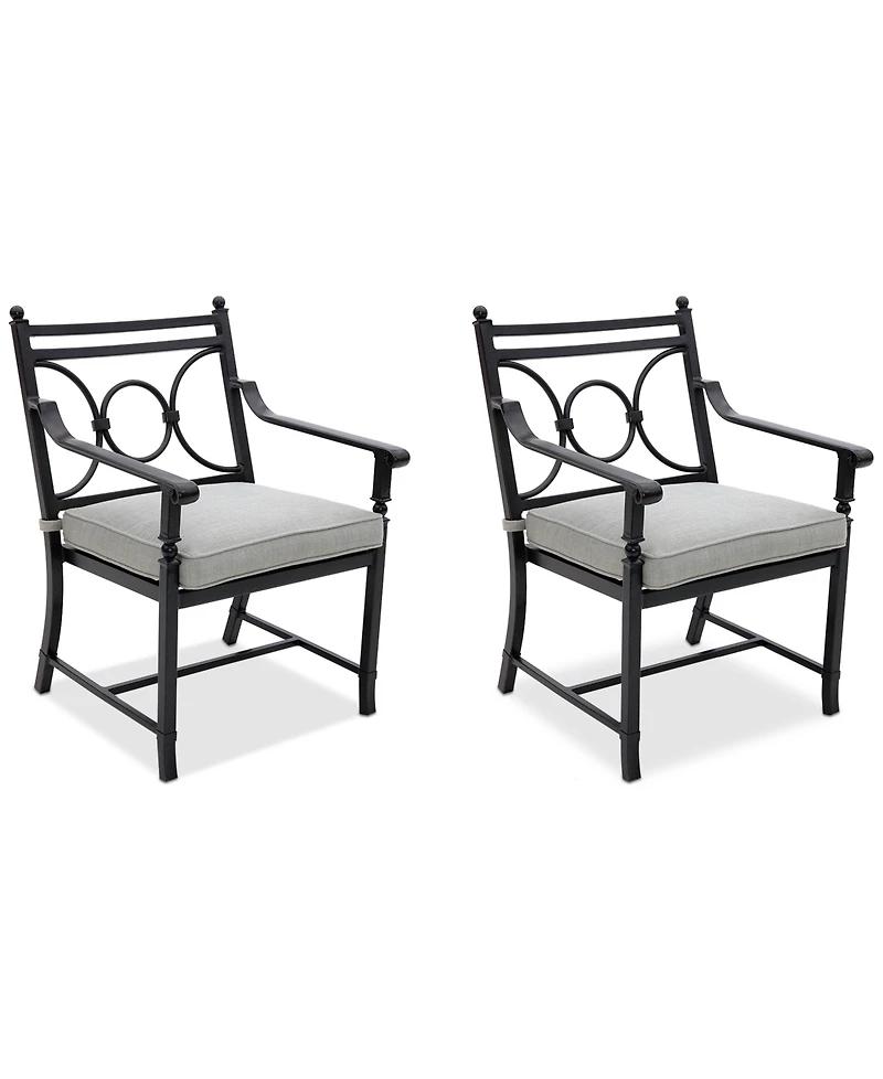 Wythburn Mix and Match Scroll Outdoor Dining Chairs, Set of 2, Created for Macy's