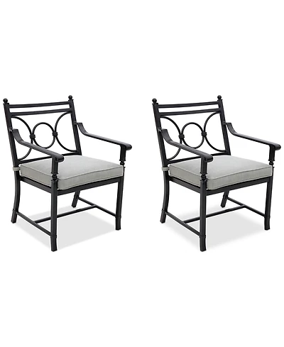 Wythburn Mix and Match Scroll Outdoor Dining Chairs, Set of 2, Created for Macy's