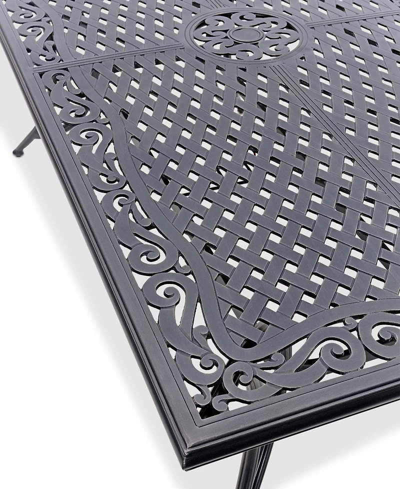 Wythburn Mix and Match 72"x 38" Cast Aluminum Outdoor Dining Table