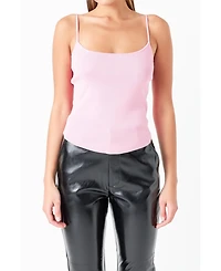 Women's Round Hem Knit Tank Top