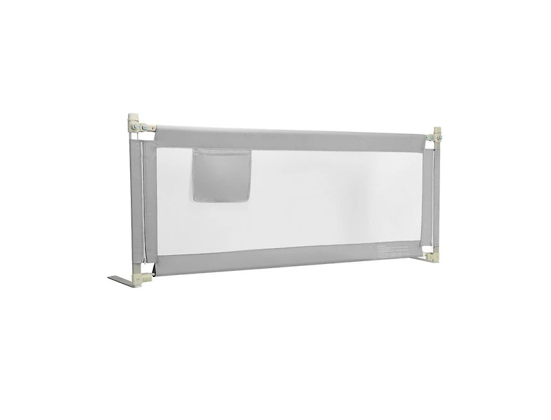 Slickblue Baby Bed Guardrail with Double Lock for Secure Toddler Sleep Support