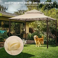 Yescom 10.6'x10.6' Gazebo Top Replacement Fit for Brand_Model Target Madaga/L-GZ136PST2 Tier Patio Garden Light Beige