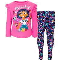 Encanto Girls Mirabel T-Shirt and Leggings Outfit Set