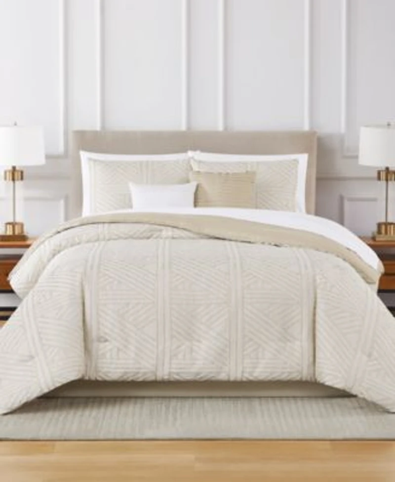 Pem America Crinkle Geo 9 Pc. Comforter Sets