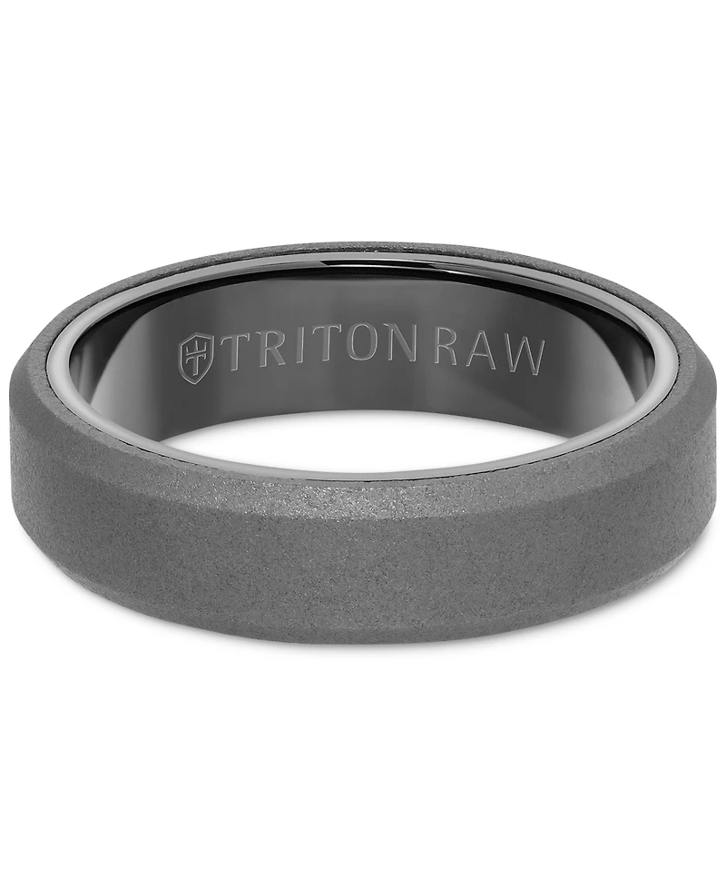 Triton Men's Sandblast Finish Wedding Band Tungsten Carbide