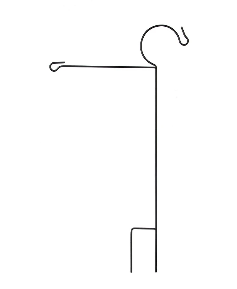 Evergreen Iron Garden Flag Stand with Shepherd's Hook