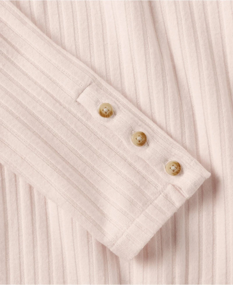 Lands' End Women's Long Sleeve Wide Rib Cowl Neck Tee