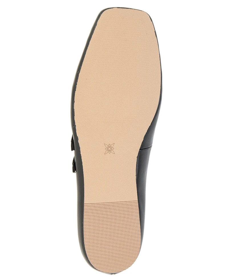 BCBGeneration Women's Harisa Slip-On Buckle Square Toe Mary Jane Ballet Flats