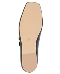 BCBGeneration Women's Harisa Slip-On Buckle Square Toe Mary Jane Ballet Flats