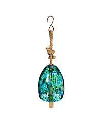 Evergreen Art Glass Speckle Turquoise Bell Chime