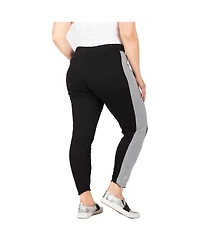 Women's Plus French Terry Contrast Side Panel Jogger Pants