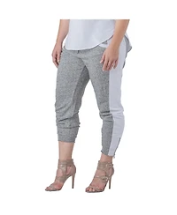 Women's Plus French Terry Contrast Side Panel Jogger Pants