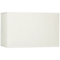 Springcrest Off-White Medium Rectangular Paper Lamp Shade 16" Wide x 8" Deep x 10" High (Spider) Replacement with Harp and Finial
