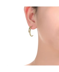 14K Gold Plated Open Half Hoop Earrings