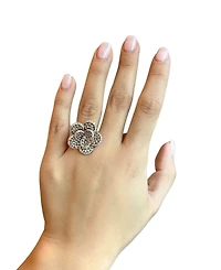 Le Vian Chocolate Diamond & Nude Diamond Flower Statement Ring (2-3/8 ct. t.w.) in 14k Rose Gold
