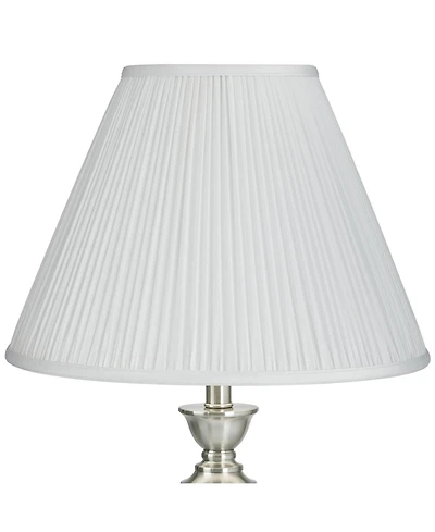Springcrest White Mushroom Pleated Medium Empire Lamp Shade 7" Top x 16" Bottom x 12" Slant x 11.25" High (Spider) Replacement wit