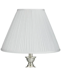 Springcrest White Mushroom Pleated Medium Empire Lamp Shade 7" Top x 16" Bottom x 12" Slant x 11.25" High (Spider) Replacement wit