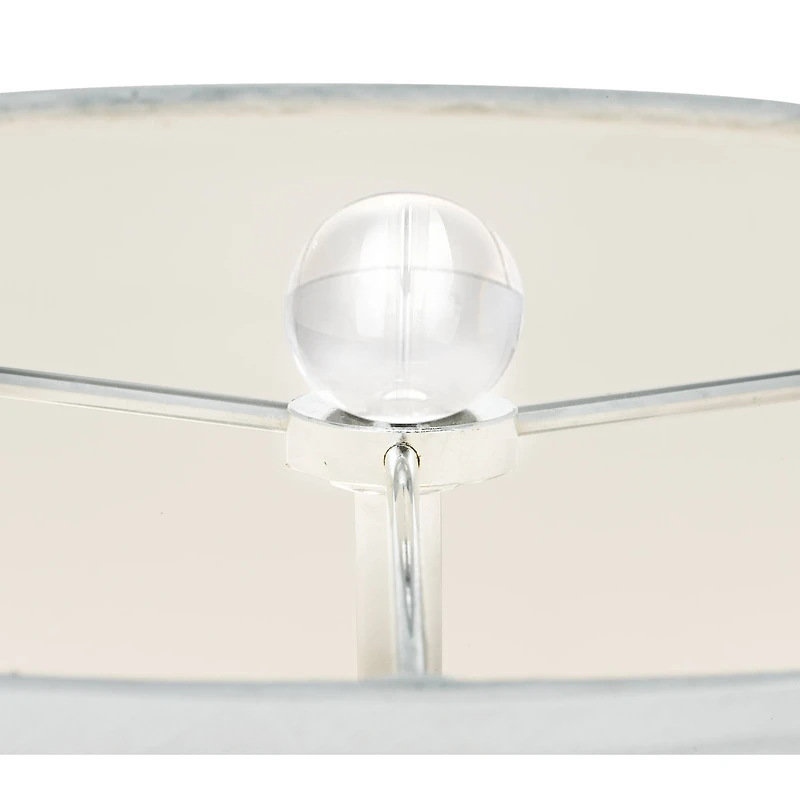 Vienna Full Spectrum Modern Table Lamp 26 1/2" High Stacked Clear Crystal Spheres Glass White Drum Shade for Bedroom Living Room House Home Night