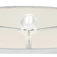 Vienna Full Spectrum Modern Table Lamp 26 1/2" High Stacked Clear Crystal Spheres Glass White Drum Shade for Bedroom Living Room House Home Night