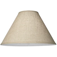 Springcrest 6" Top x 17" Bottom x 11 1/2" High x 11 1/2" Slant Lamp Shade Replacement Large Empire Fine Burlap Spider Harp Finial
