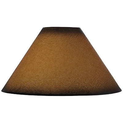 Springcrest Distressed Faux Paper Large Lamp Shade 6" Top x 19" Bottom x 12" Slant x 10.25" High (Spider) Replacement with Harp an