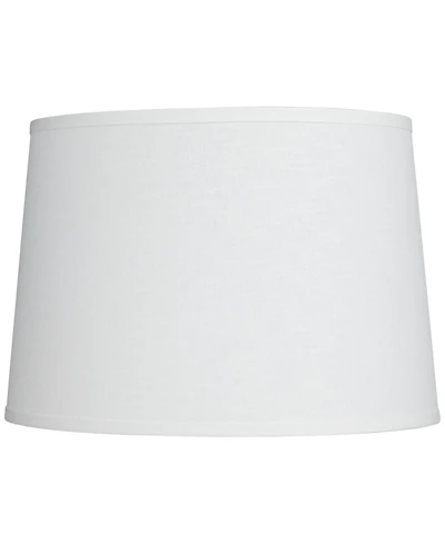 Springcrest Collection Hardback Tapered Drum Lamp Shade White Medium 14" Top x 16" Bottom x 11" High Spider with Replacement Harp and F