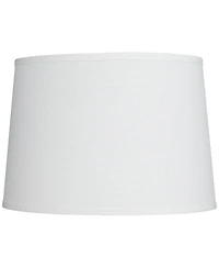 Springcrest Collection Hardback Tapered Drum Lamp Shade White Medium 14" Top x 16" Bottom x 11" High Spider with Replacement Harp and F