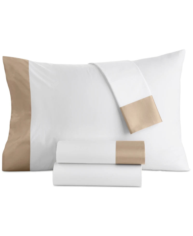Closeout! Hotel Collection Italian Percale Sateen Cuff 4-Pc. Sheet Set, Queen, Exclusively at Macy's