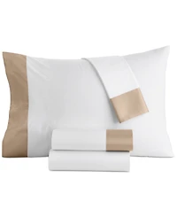 Closeout! Hotel Collection Italian Percale Sateen Cuff 4-Pc. Sheet Set, Queen, Exclusively at Macy's