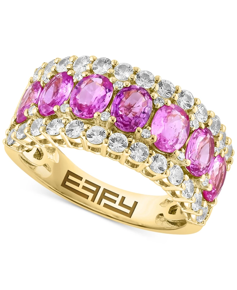 Effy Blue & White Sapphire Ring (3-1/2 ct. t.w.) Diamond (1/20 14k Gold. (Also available Emerald and Pink Sapphire)