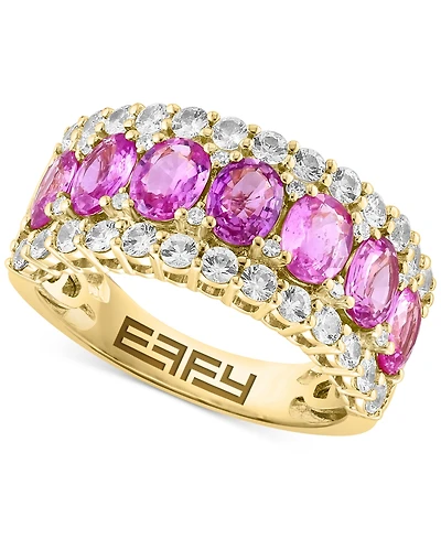Effy Blue & White Sapphire Ring (3-1/2 ct. t.w.) Diamond (1/20 14k Gold. (Also available Emerald and Pink Sapphire)