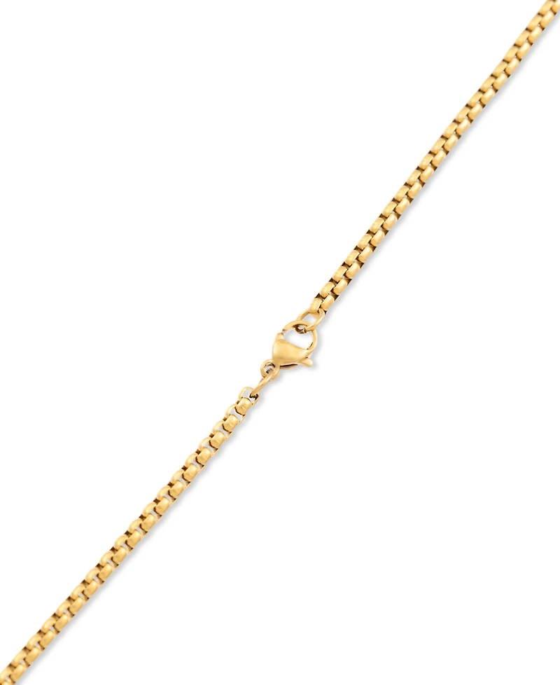 Legacy for Men by Simone I. Smith Men's Cubic Zirconia Cross 24" Pendant Necklace in Gold-Tone Ion-Plated Stainless Steel