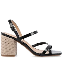 Journee Collection Women's Olivina Espadrille Block Heel Strappy Sandals