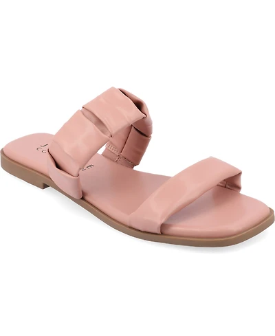 Journee Collection Women's Pegie Slip On Flat Sandals