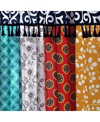 Boho Patch Window Curtain Panels